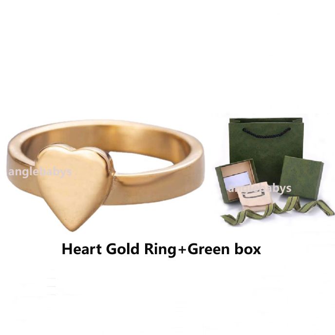 Heart Gold Ring+green Box