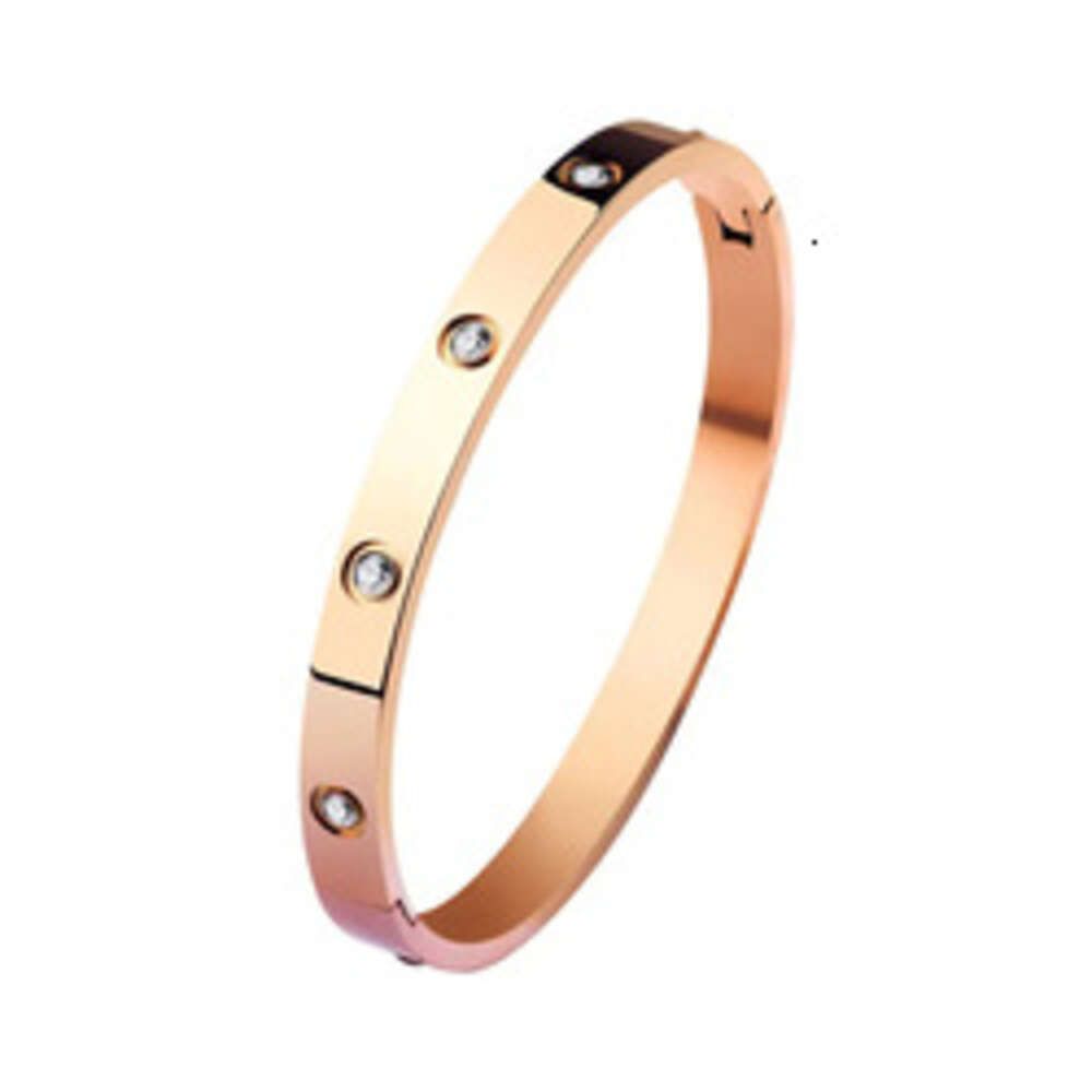 Bracciale alla moda in oro rosa da 18 cm