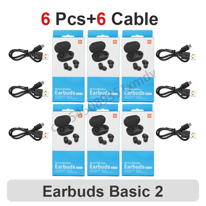 6pcs earbuds 2 usb