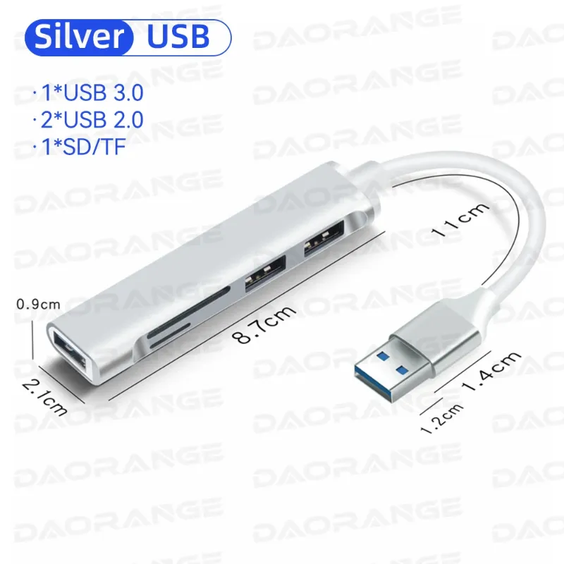 USB argenté