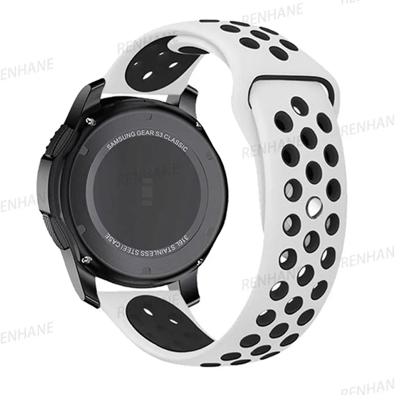 20mm Watch Band White Black