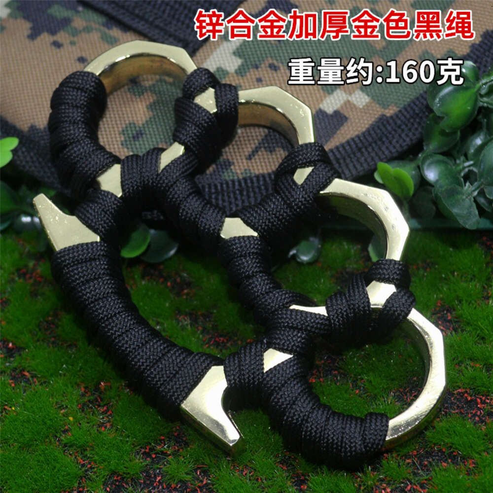 Zinc Alloy Thickened Gold Black Rope (