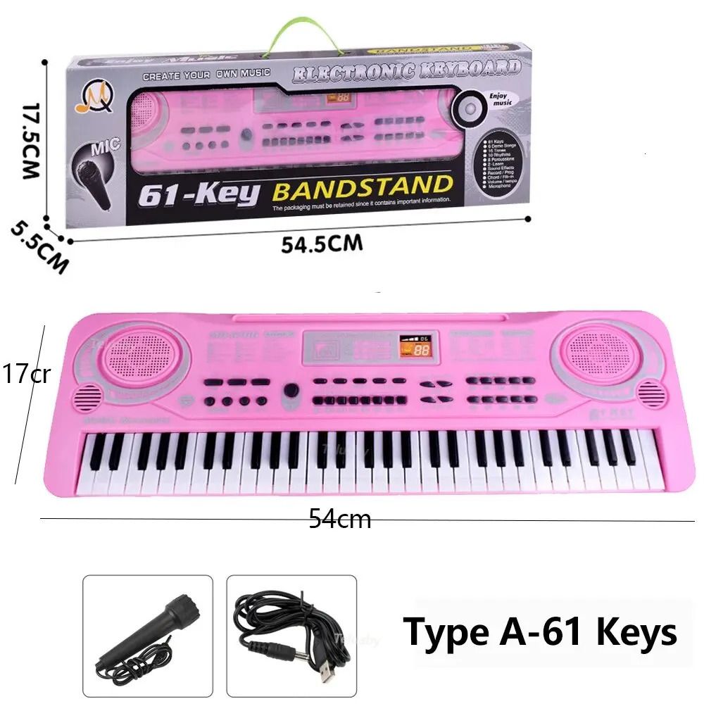 Тип А- 61 клавиша-розовый