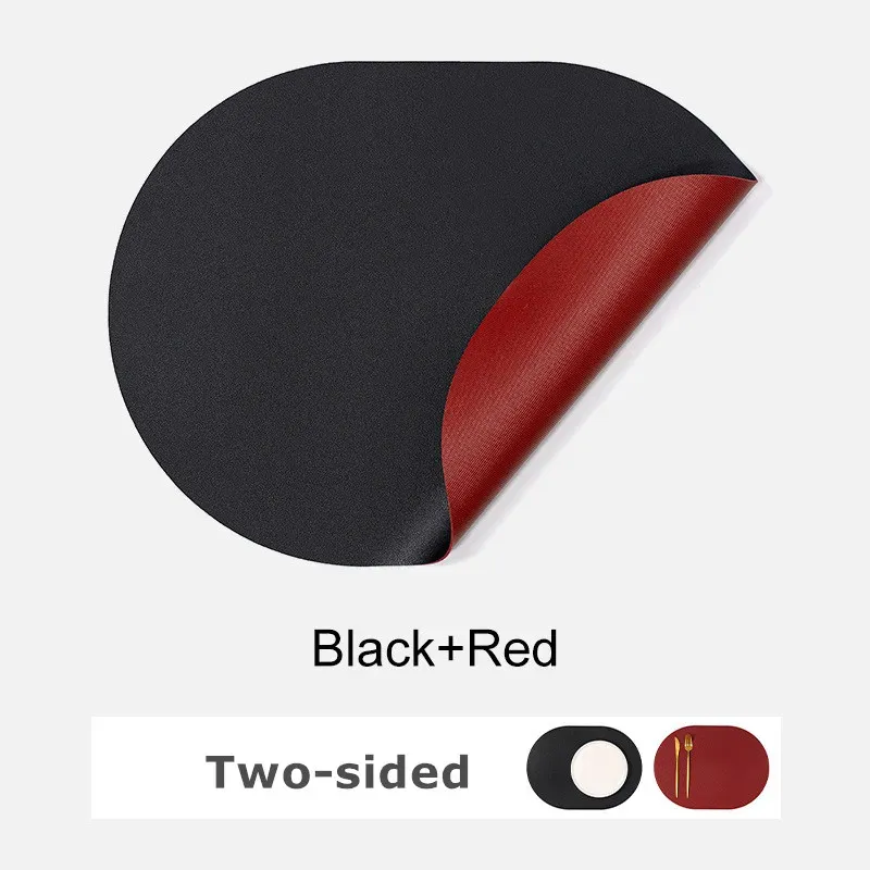 Placemat svart röd