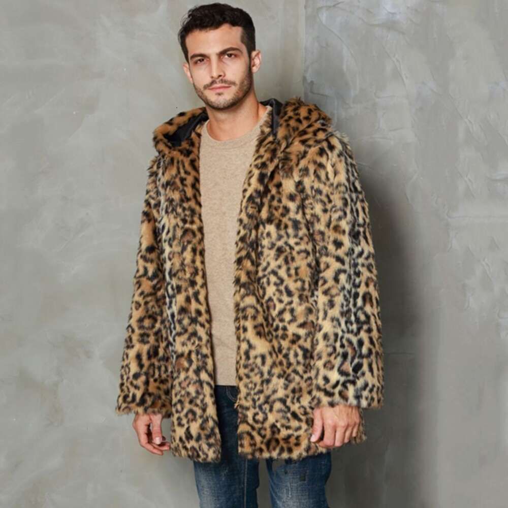 Leopard Print Hooded Regular Style