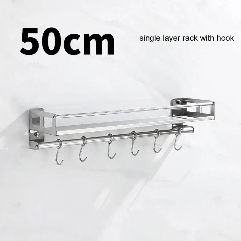 Chrome 50cm 6 Hooks