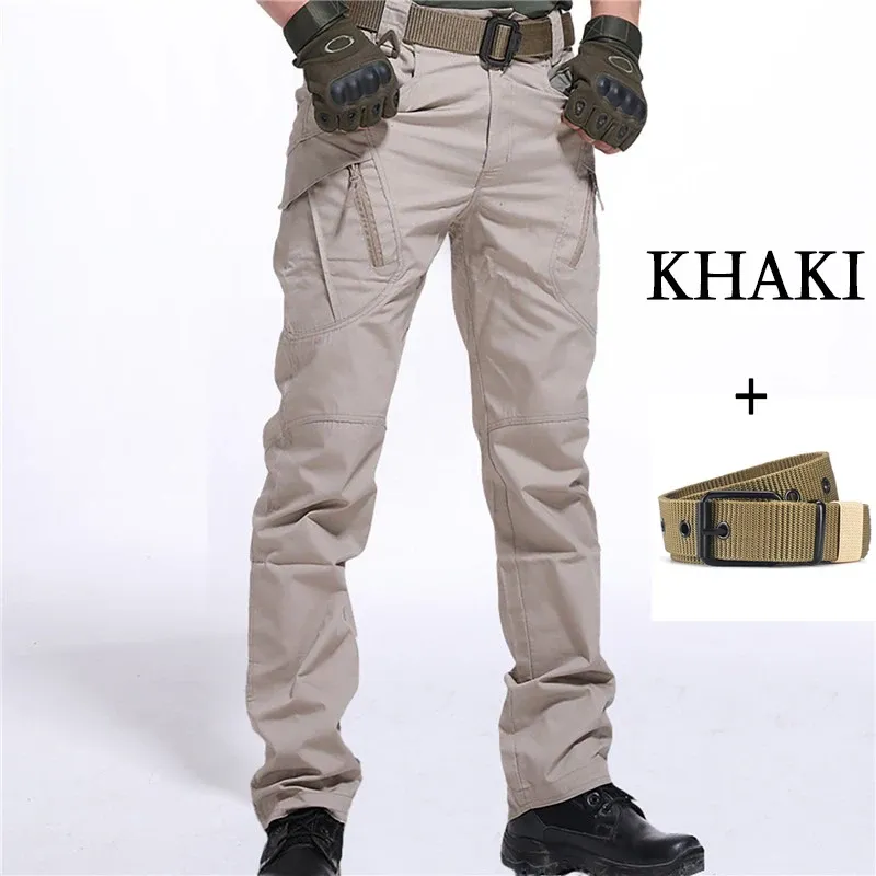 Khaki with belt