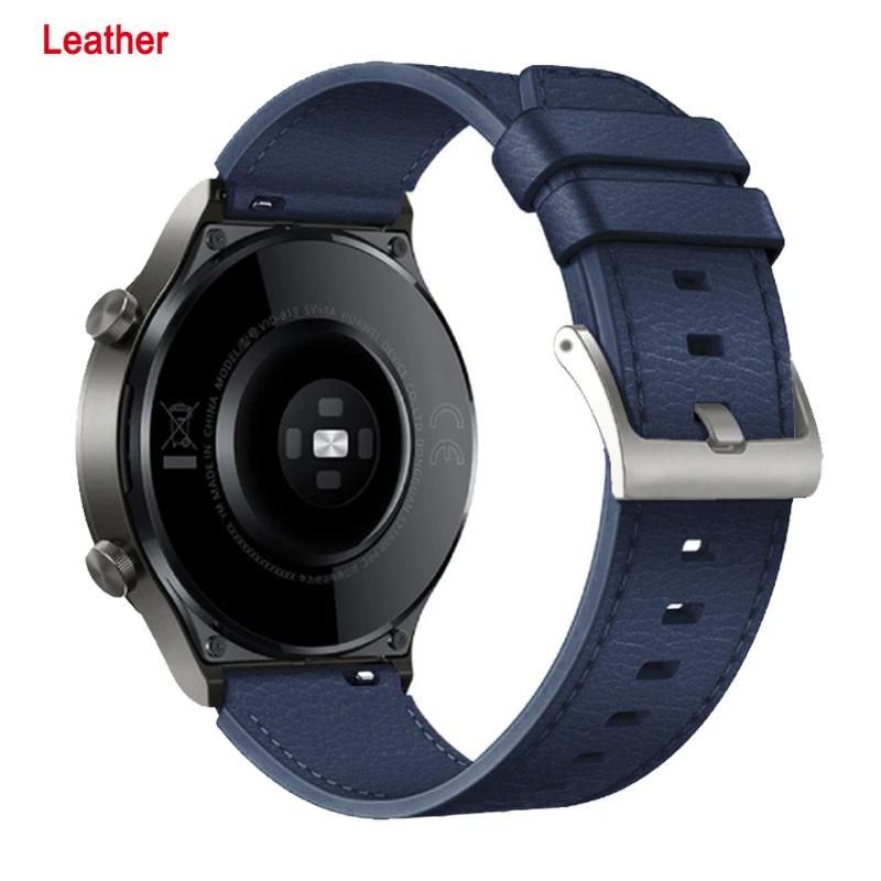 22mm Width Leather dark blue