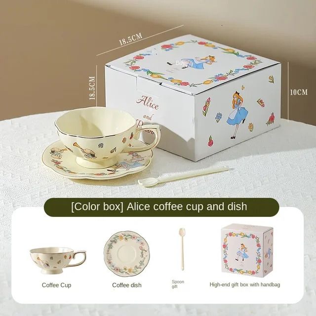 مجموعة Alice Cup and Plate-Three قطعة