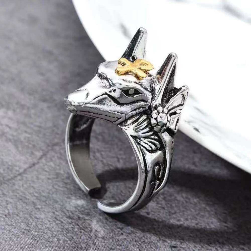 Wolf Head Ring Large -2cm Inner Diamet