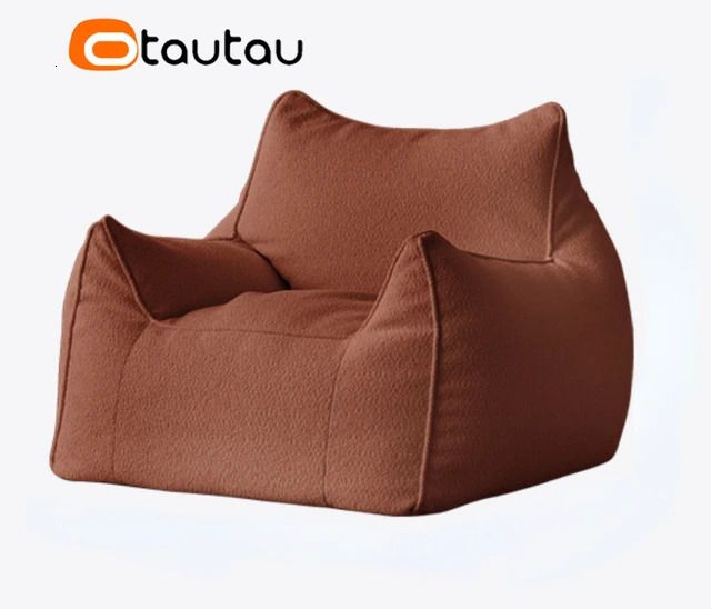 Sofa-brown-Empty Pouf Cover