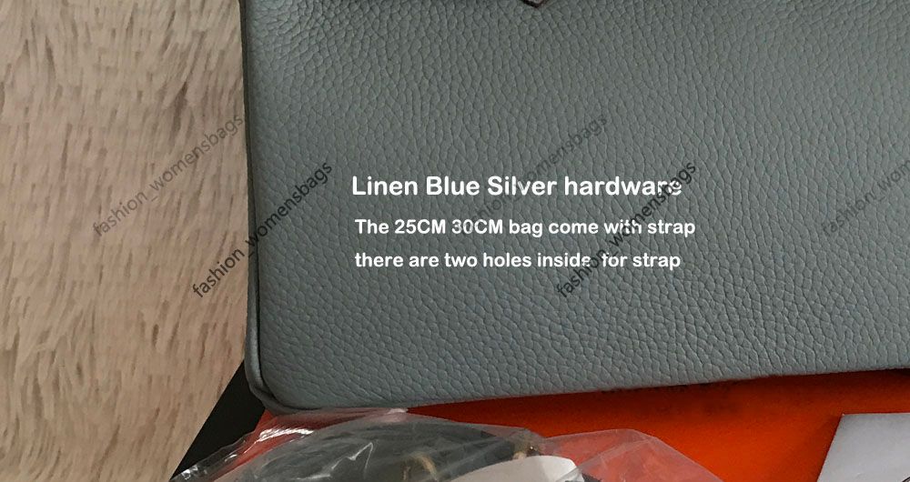 Linen Blue Silver Hardware