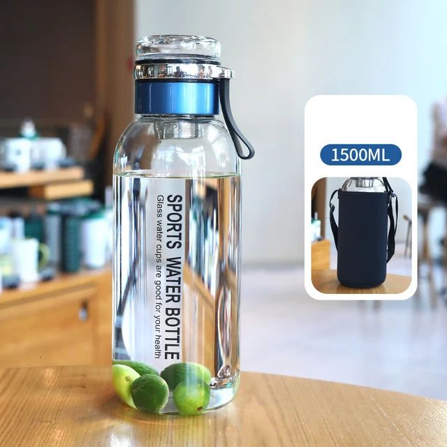 1500ml 유리 (파란색)