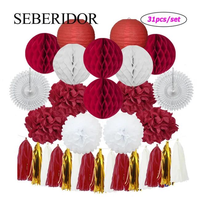 Röd set-10-tum (cirka 25 cm) -M