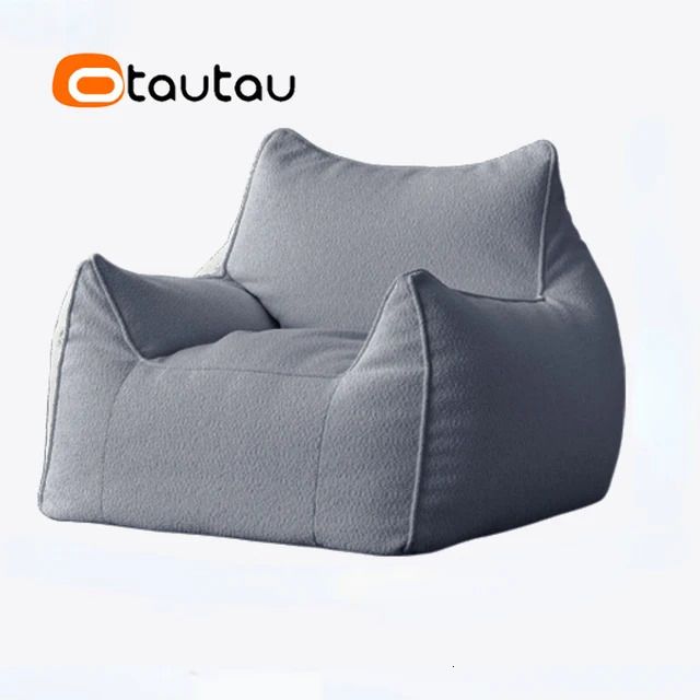 Sofa-grey-Empty Pouf Cover