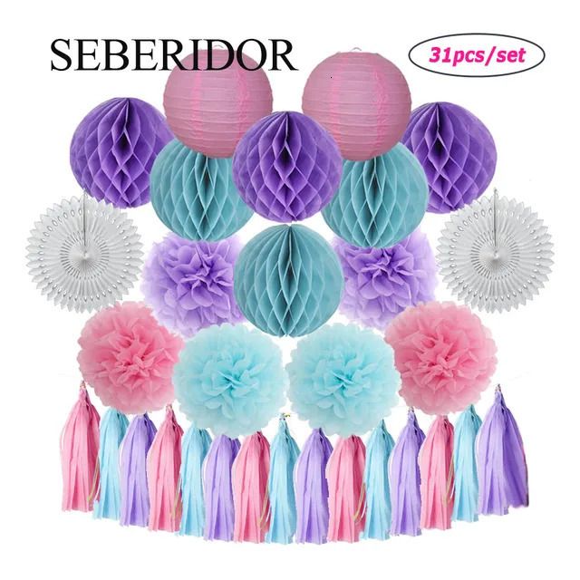 Pink Blue Purple-10-tum (cirka 25 cm) -M