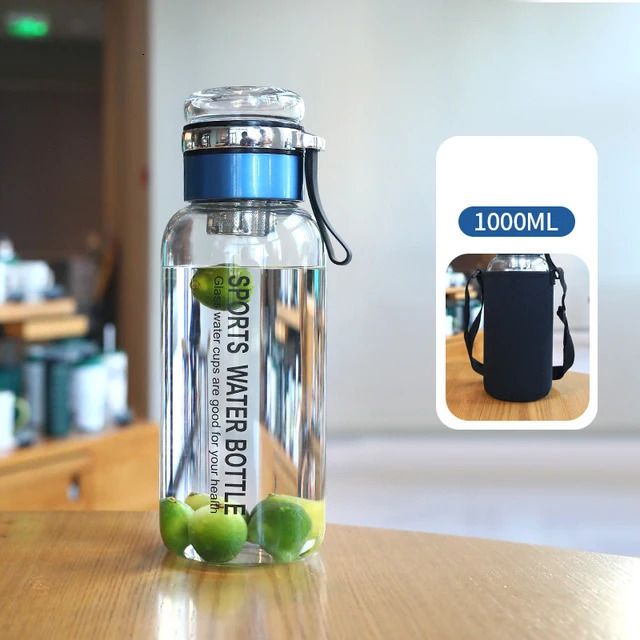 1000ml 유리 (파란색)