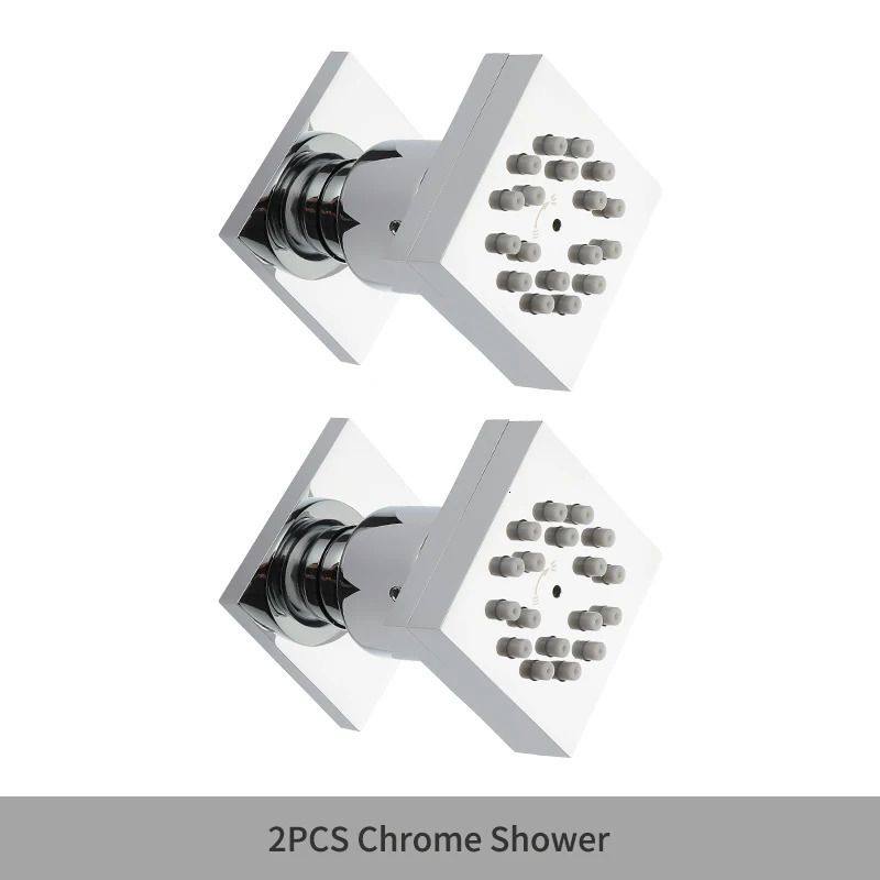 2pcs Chrome