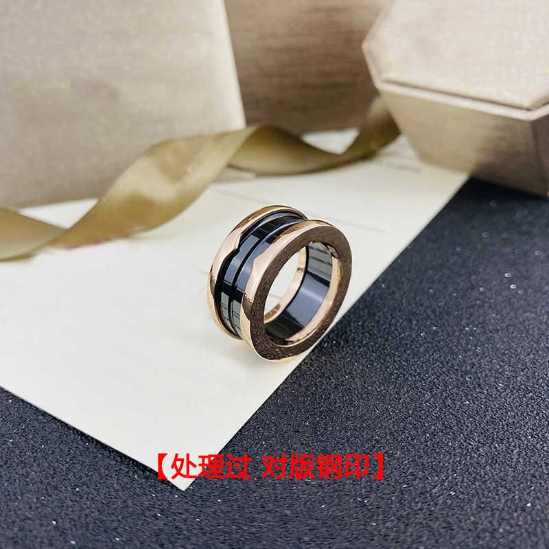 Second Ring Black Ceramic - Rose Gold