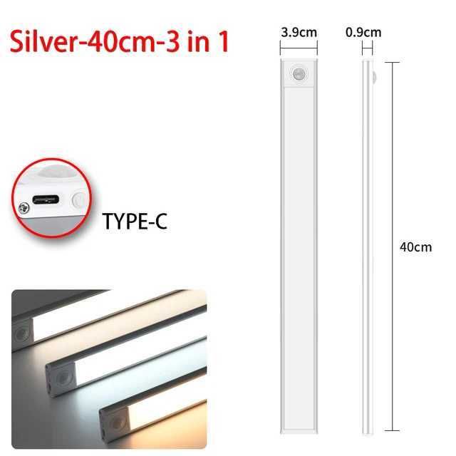 Silver-40cm-3 في قابس 1-USB