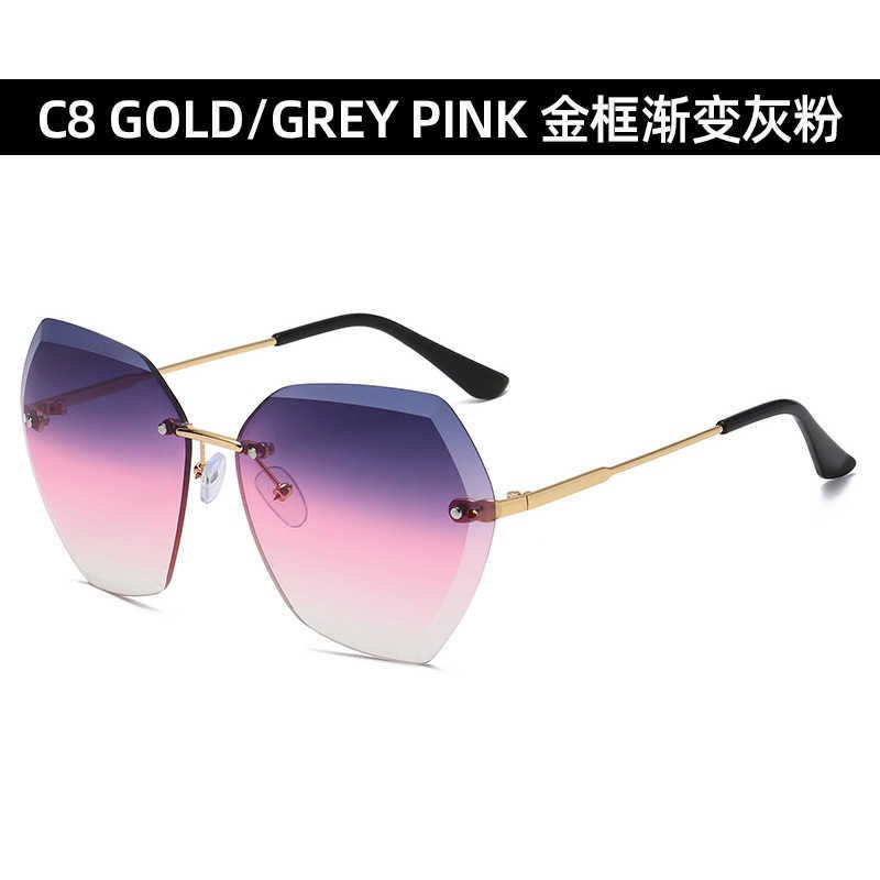 C8 Gold Frame Bradient Gray Powder