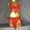 Rouge-Soutien-gorge44d Ceinture105cm