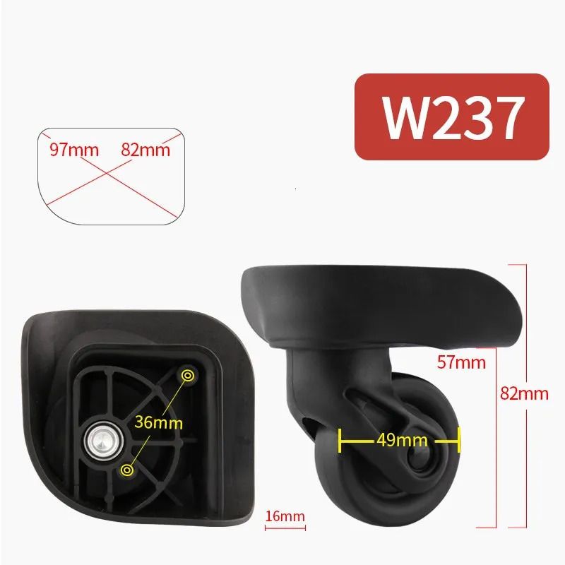 W237 (2pcs) أسود