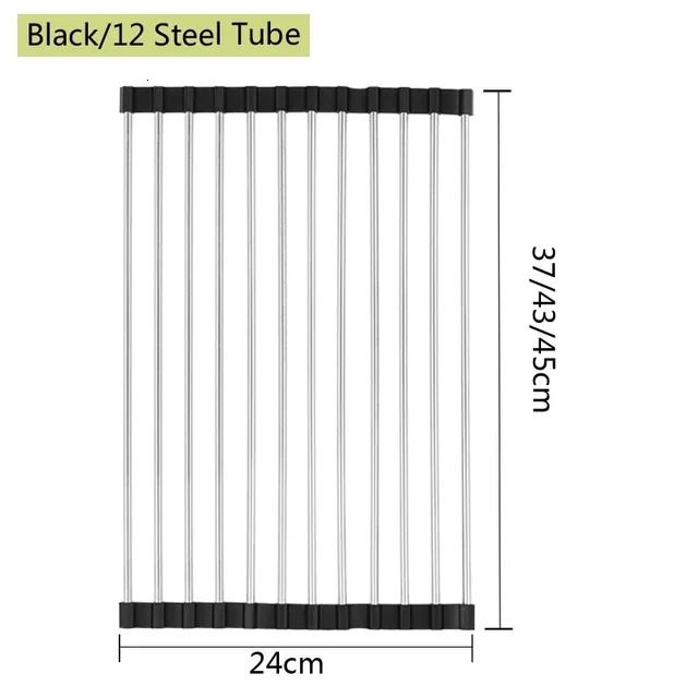 12 tubos negro-37 cm de largo