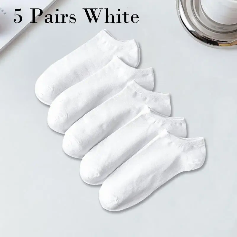 5 Pairs White