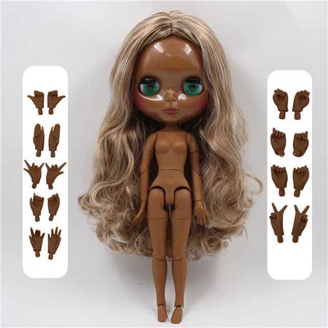 Super Black Skin-30cm Naked Doll