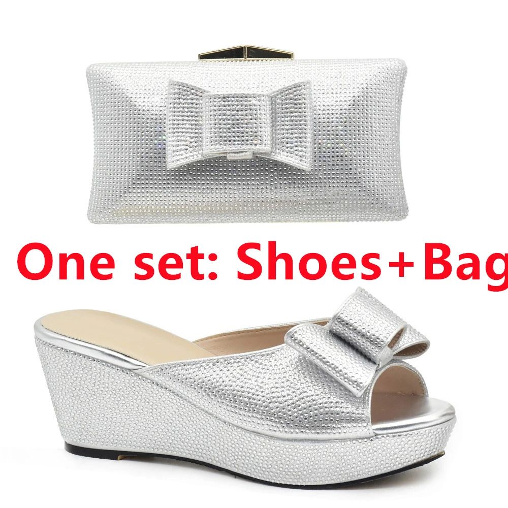 Silver Shoe And Bag