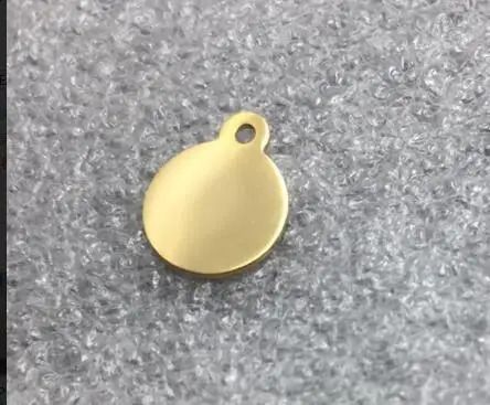 Gold Plated Color-10mm Tag with Ring