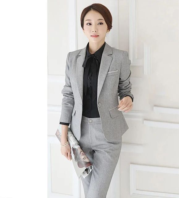 Gray Blazer Pants