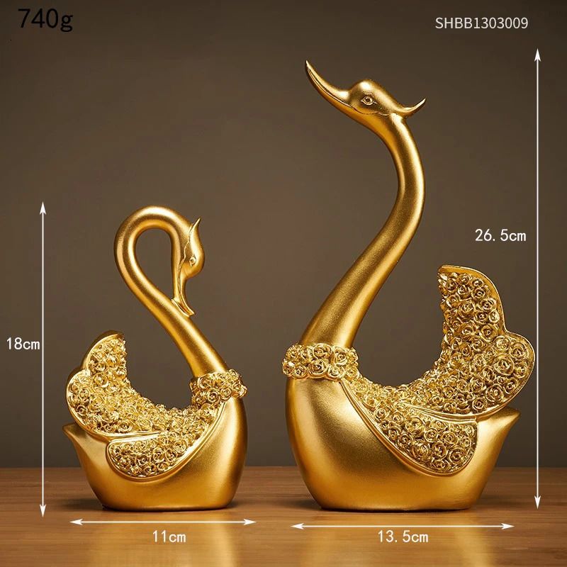 Swan-gold 2pc