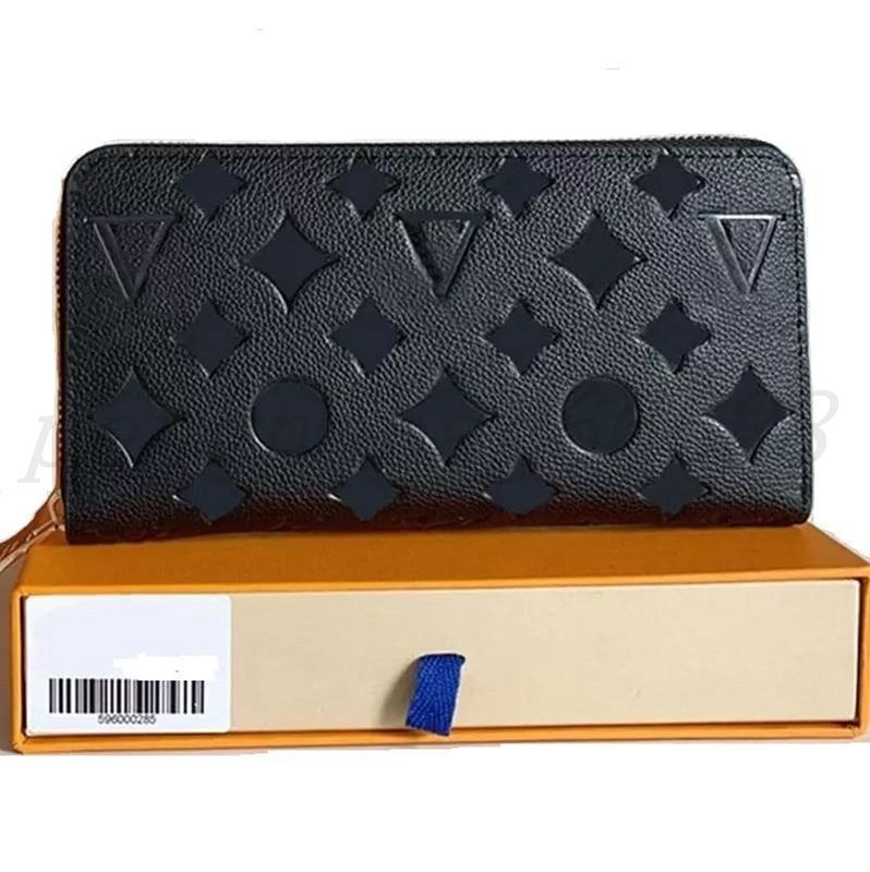 embossed Black wallet