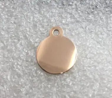 Rosegold Platedcolor-10mm Tag with Ring