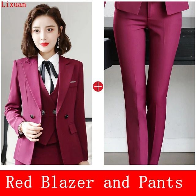 Red Blazer Pants