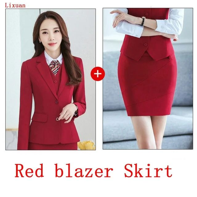 Red Blazer Skirt