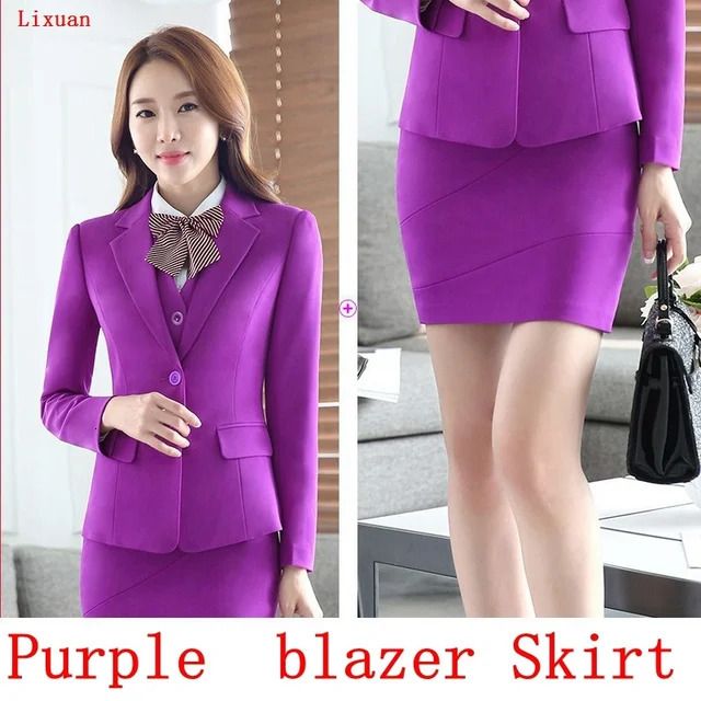 Purple Blazer Skirt