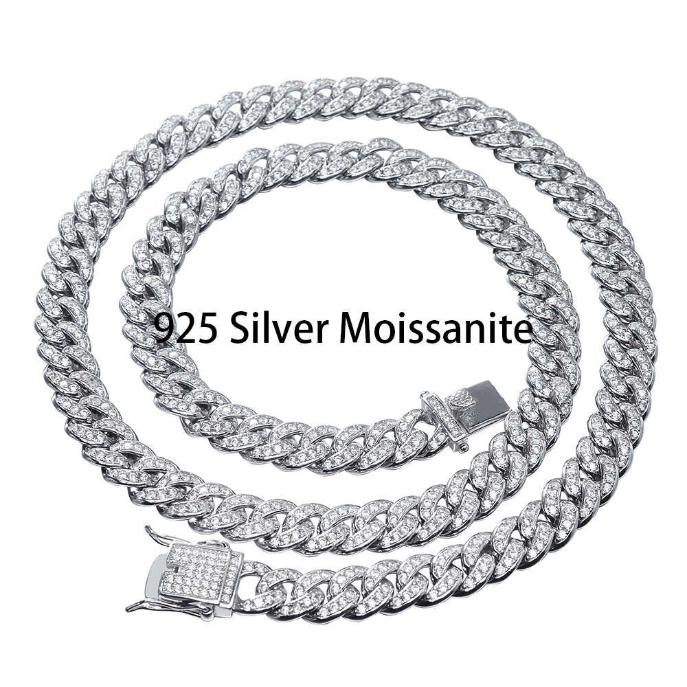 Moissanite-16 인치가있는 925은