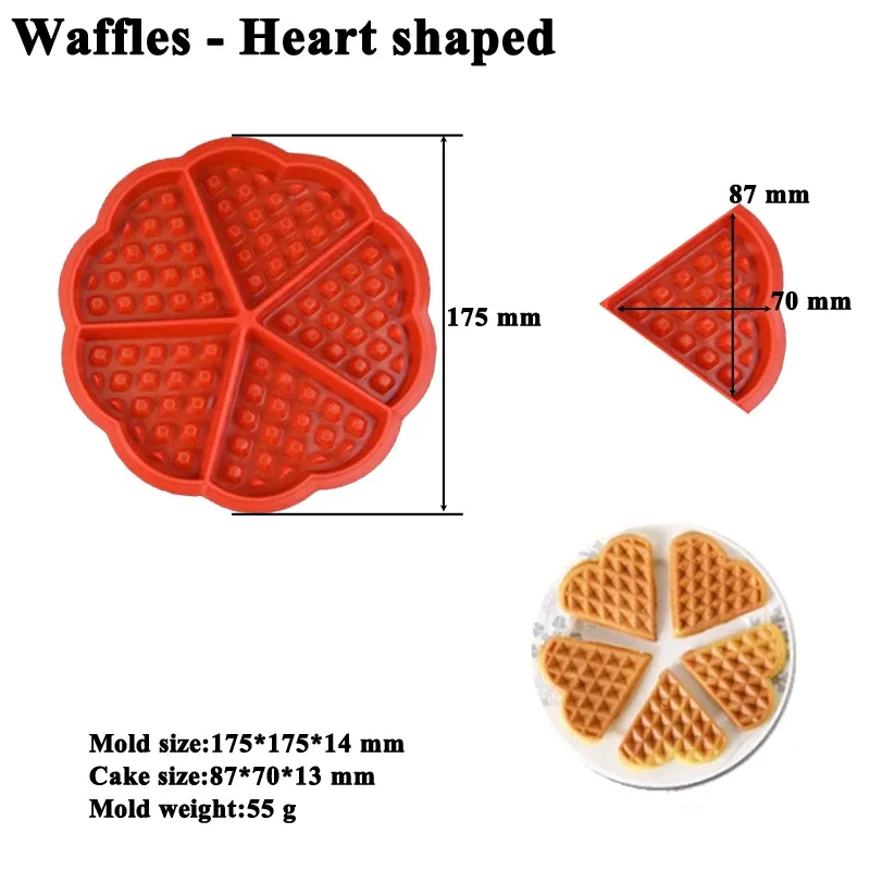Waffles-heart shaped