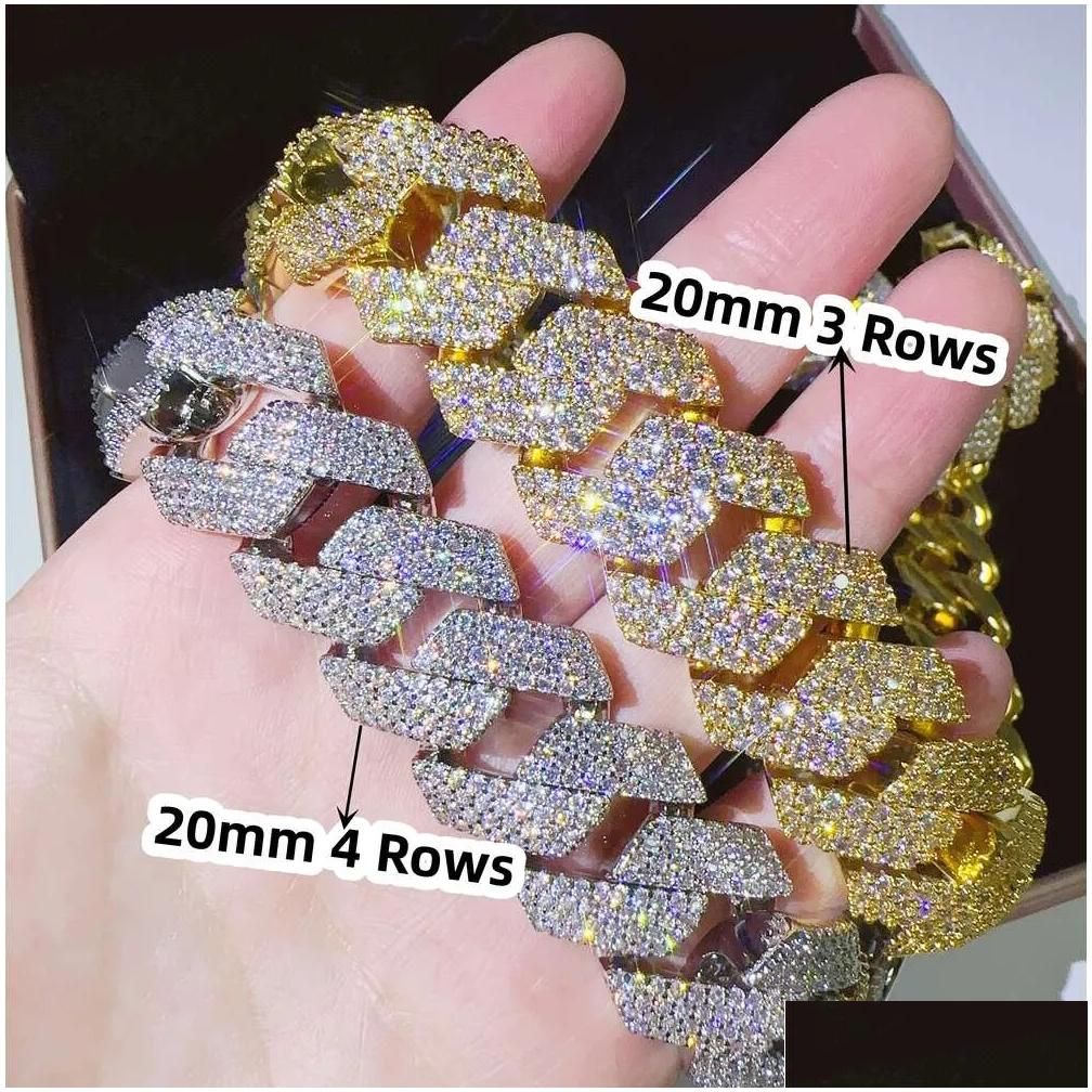 20mm 4ROW (gümüş) -22 inç-necklace