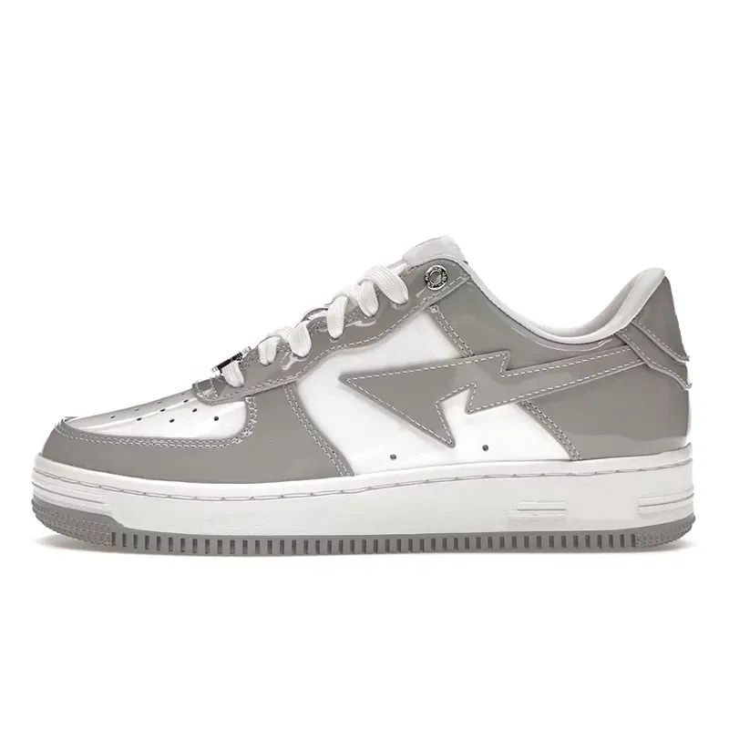 3645 Patent Leather White Grey