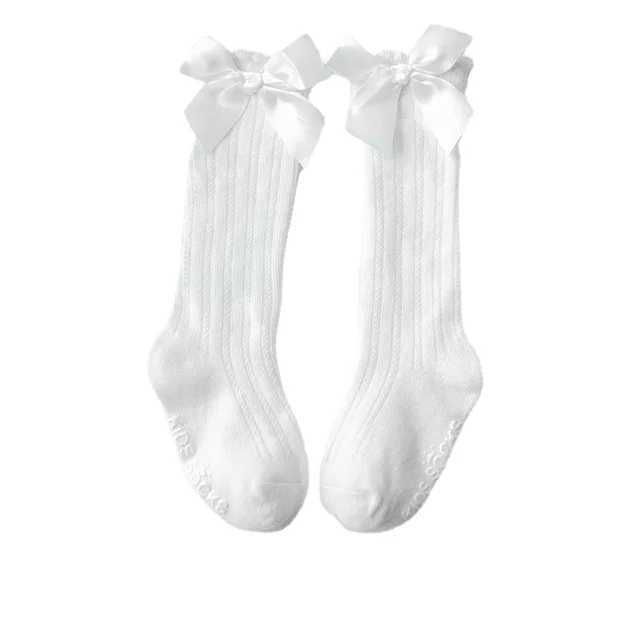 White Bow Socks