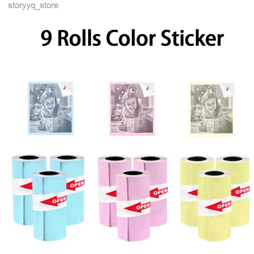 9Rolls färgklistermärke