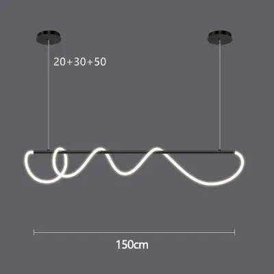 Neutralt ljus 4000k svart 150 cm