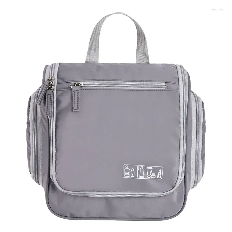 Grey makeup bag