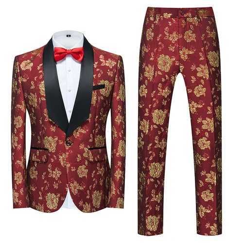 Conjunto de 2 peças dourado vermelho