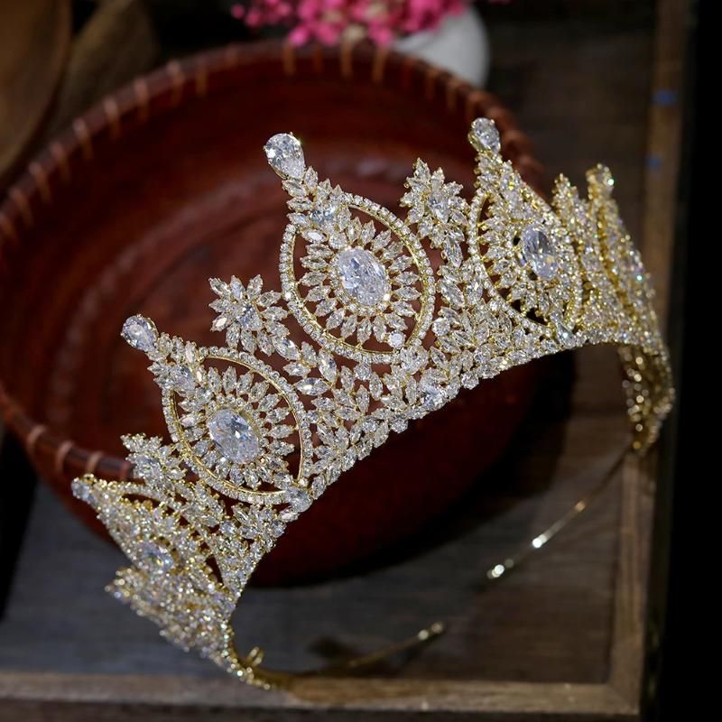 China Silver Tiaras Gold-Color