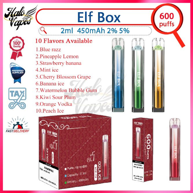 2% Elf Box 600 (misturar sabores)